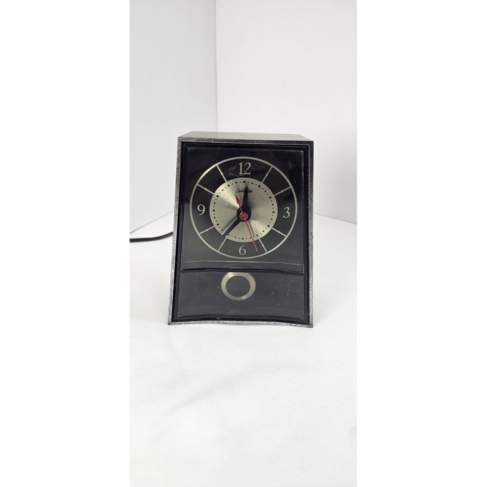 Vintage 1970s Sunbeam Electric Pendulum Clock Woodgrain‎ USA EB1-3 Parts Repair